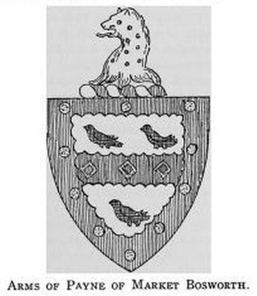 Arns of Payne of Market Bosworth (I finally found from a 1912 book on archive.com